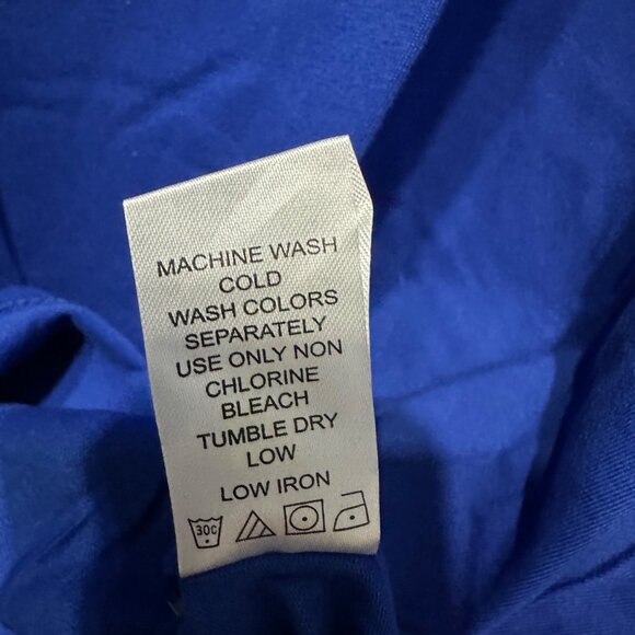 Roman’s size 4X 34/36 cobalt blue cotton v neck new in package tunic Henley top - Picture 7 of 8